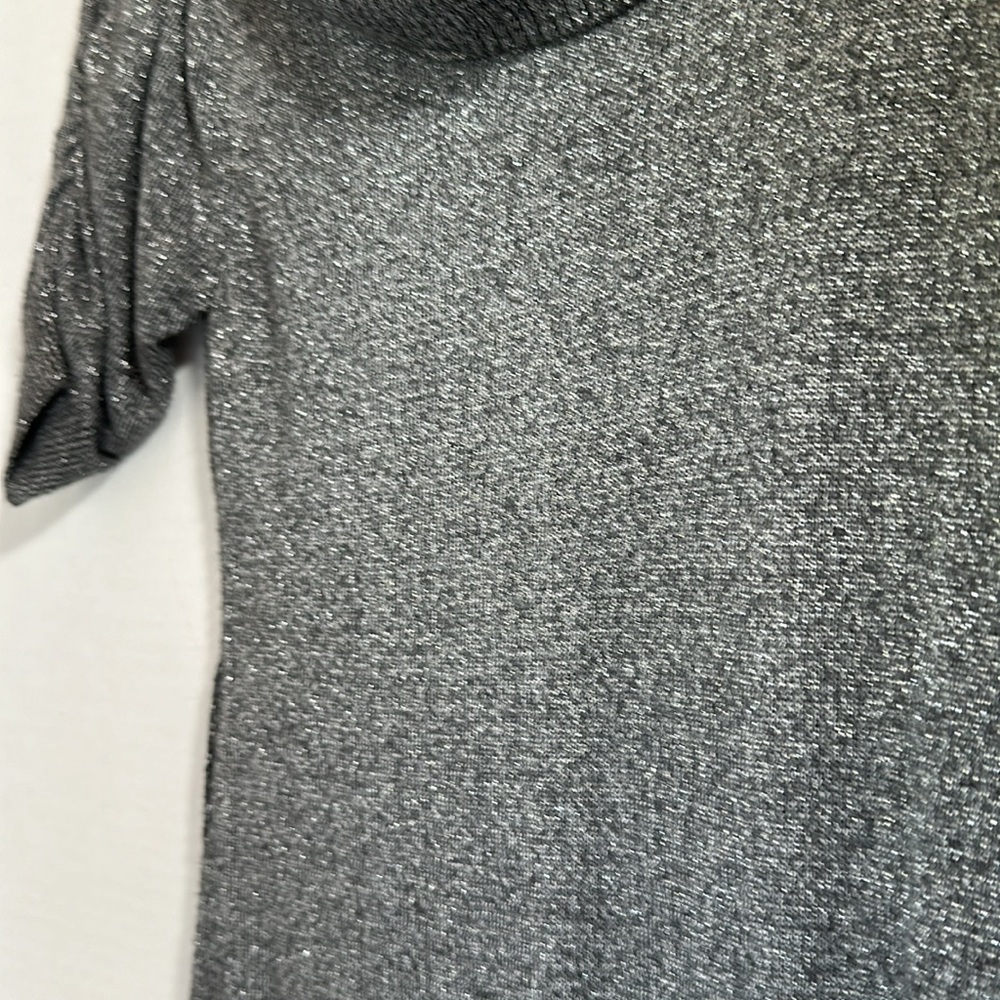 Epic threads silver metallic short sleeve cowl neck dress size large - Picture 2 of 5